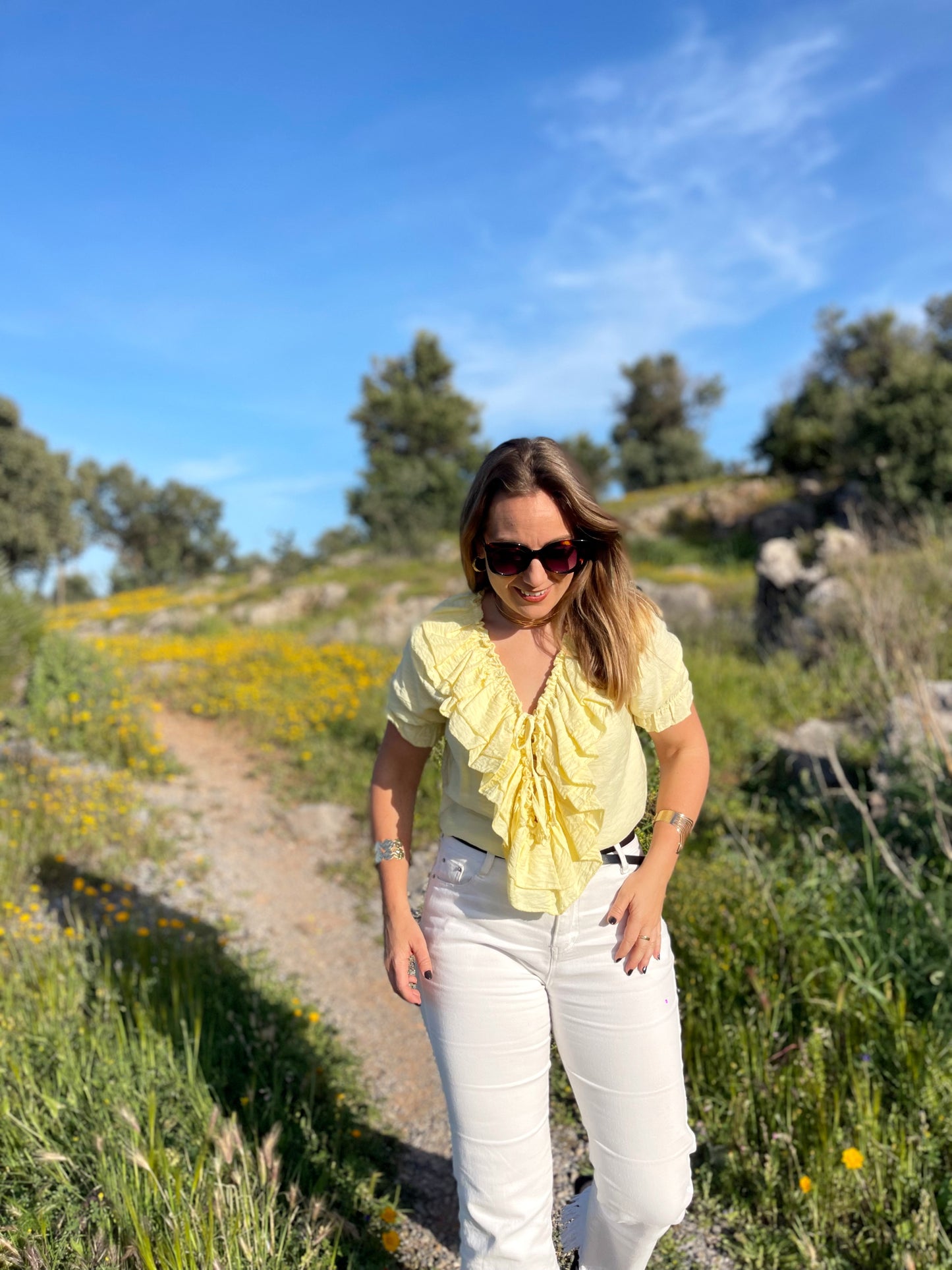 Blusa rizo amarilla
