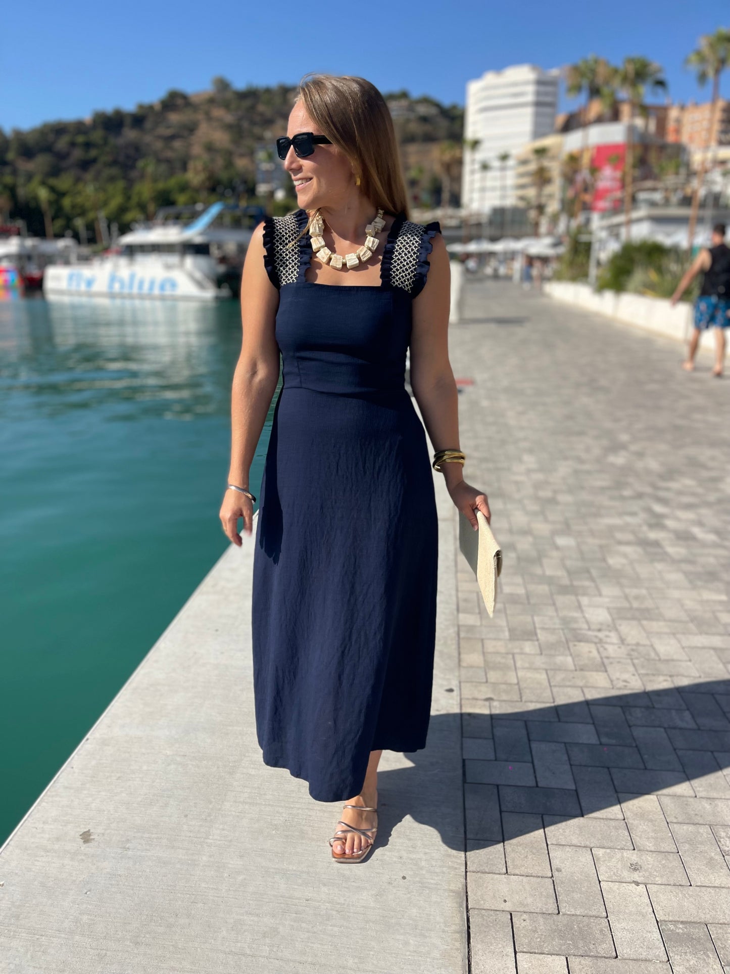Vestido Bayona azul marino