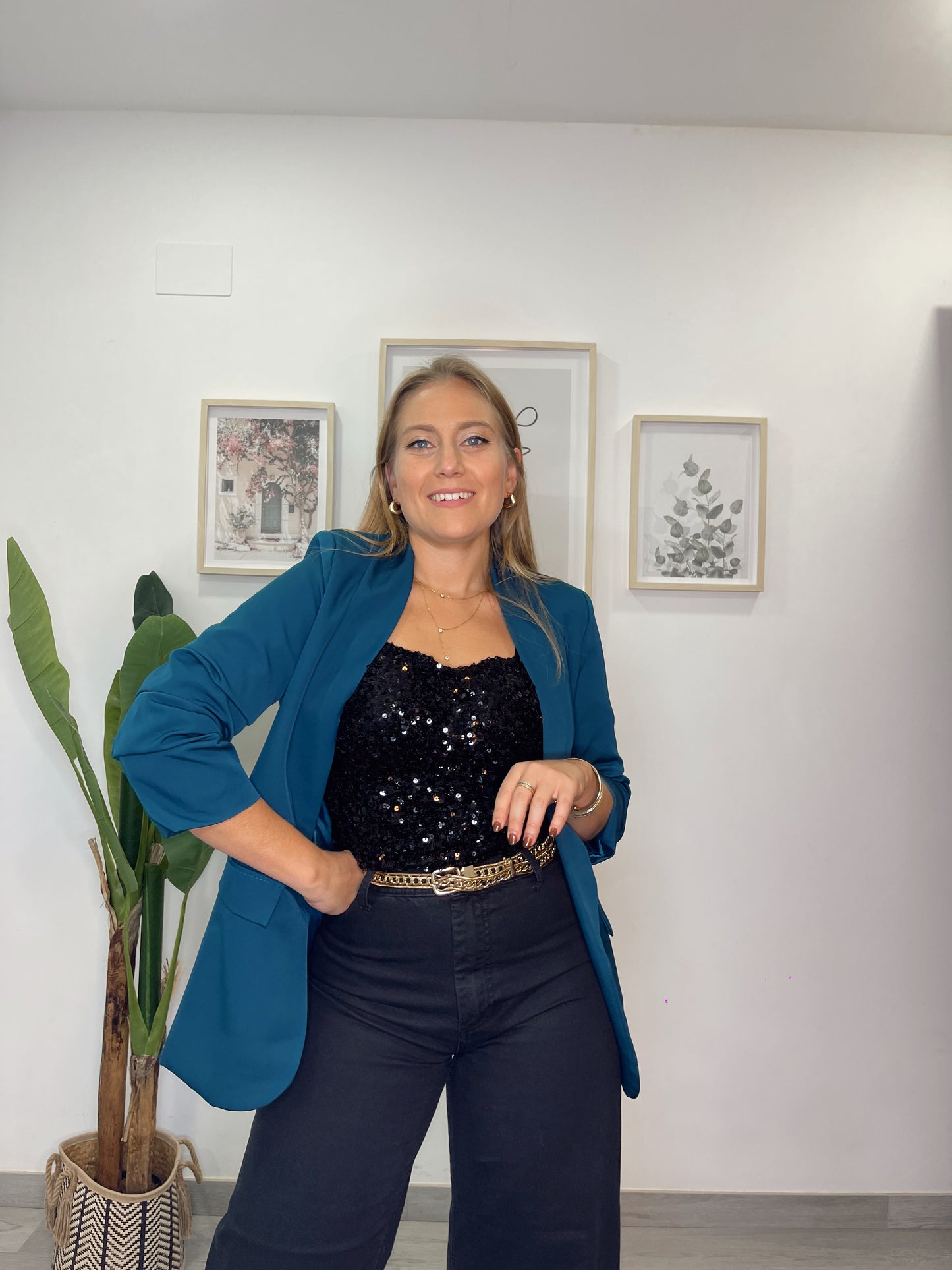 Blazer aguamarina