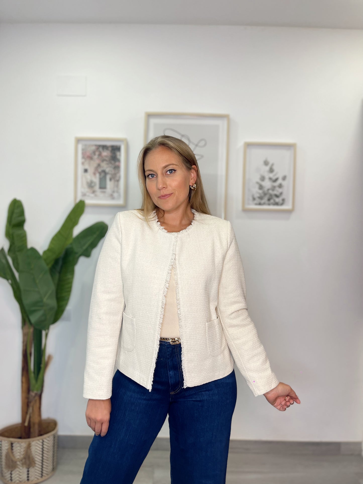 Chaqueta tweed elegant