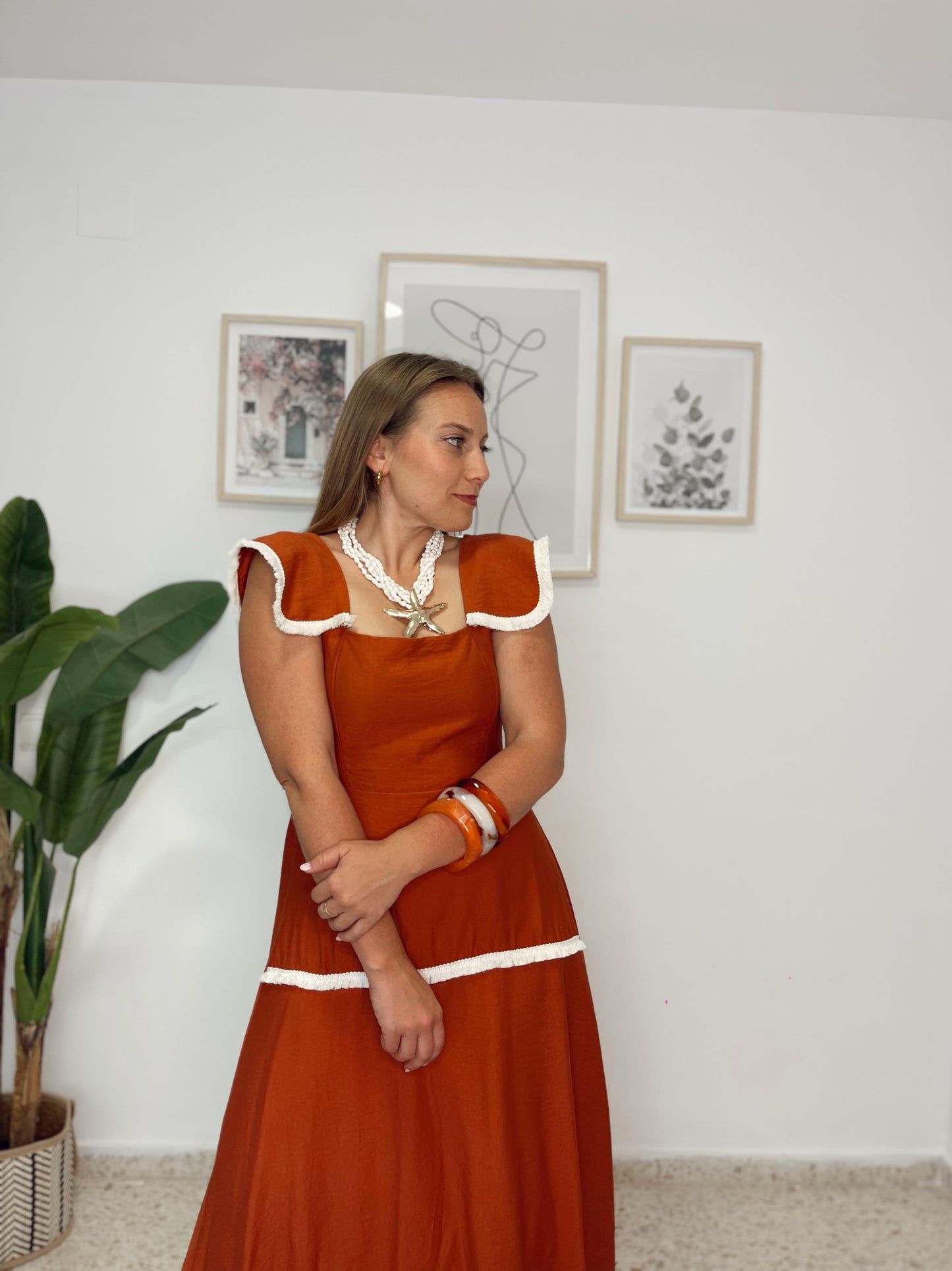 Vestido marta teja