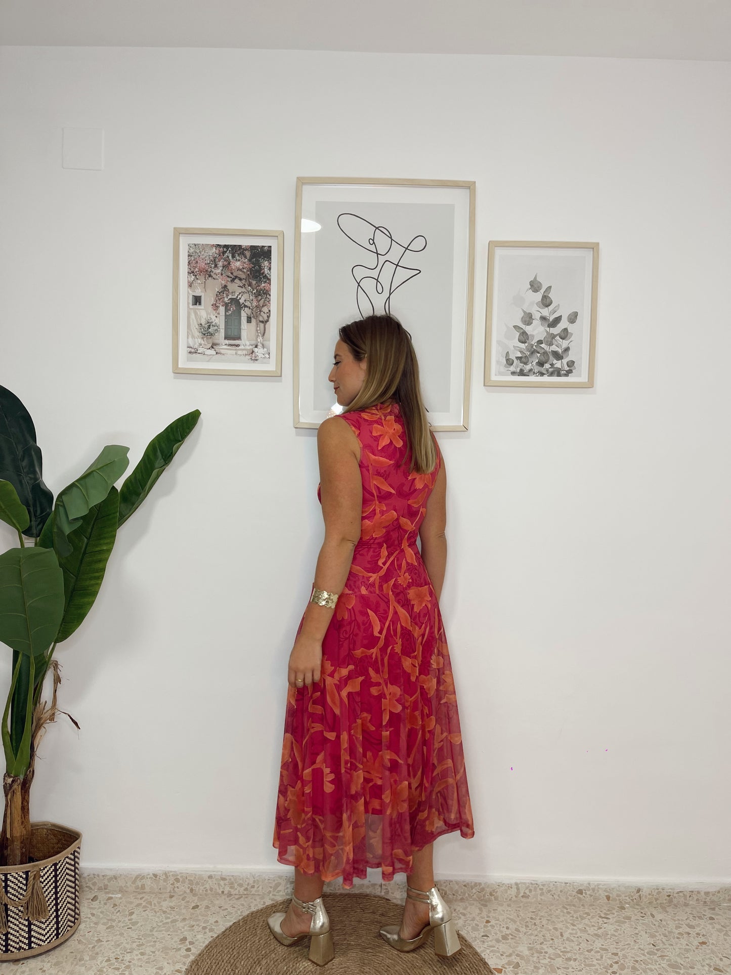 Vestido tul drapeado