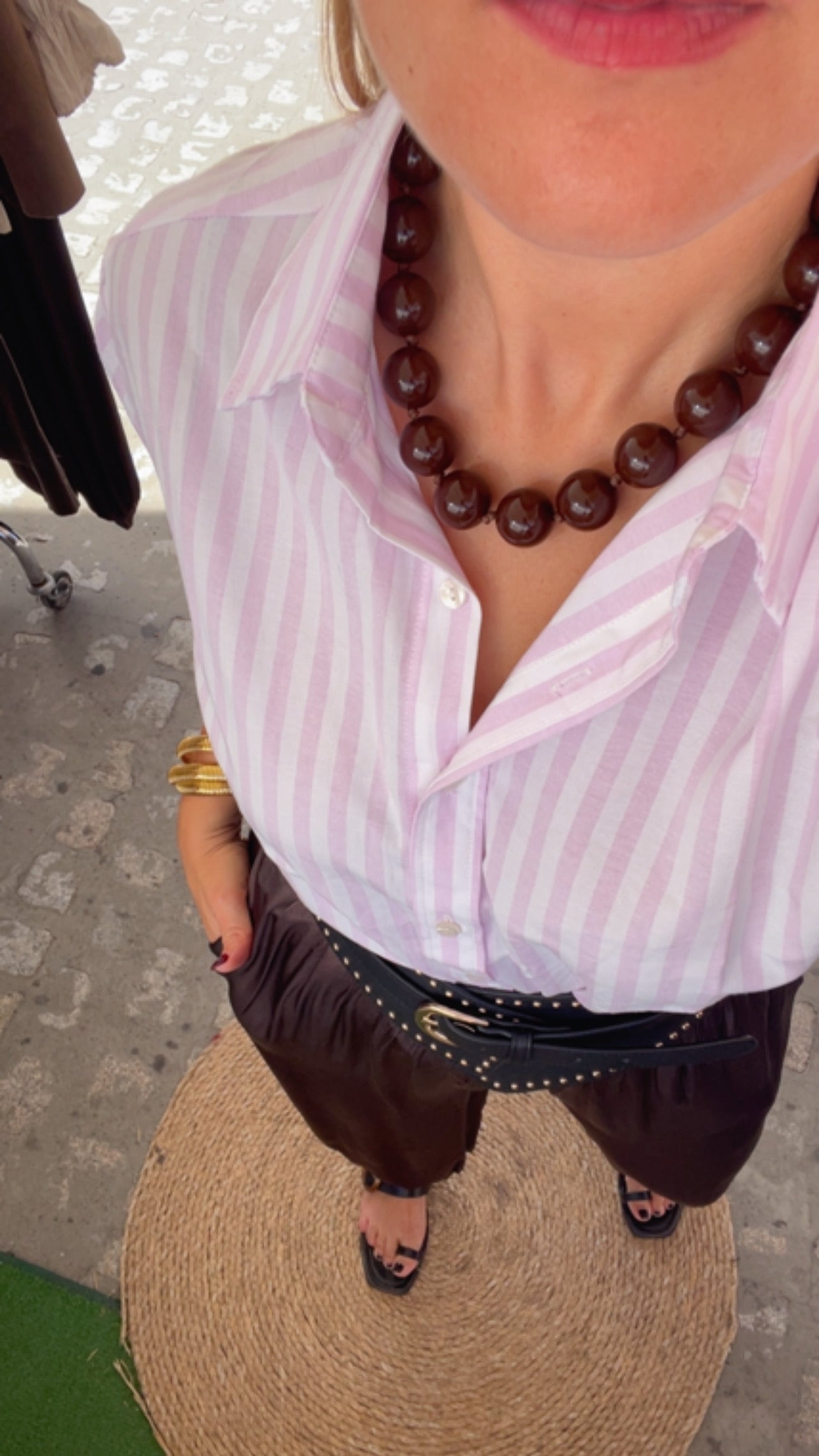 Camisa rayas rosa