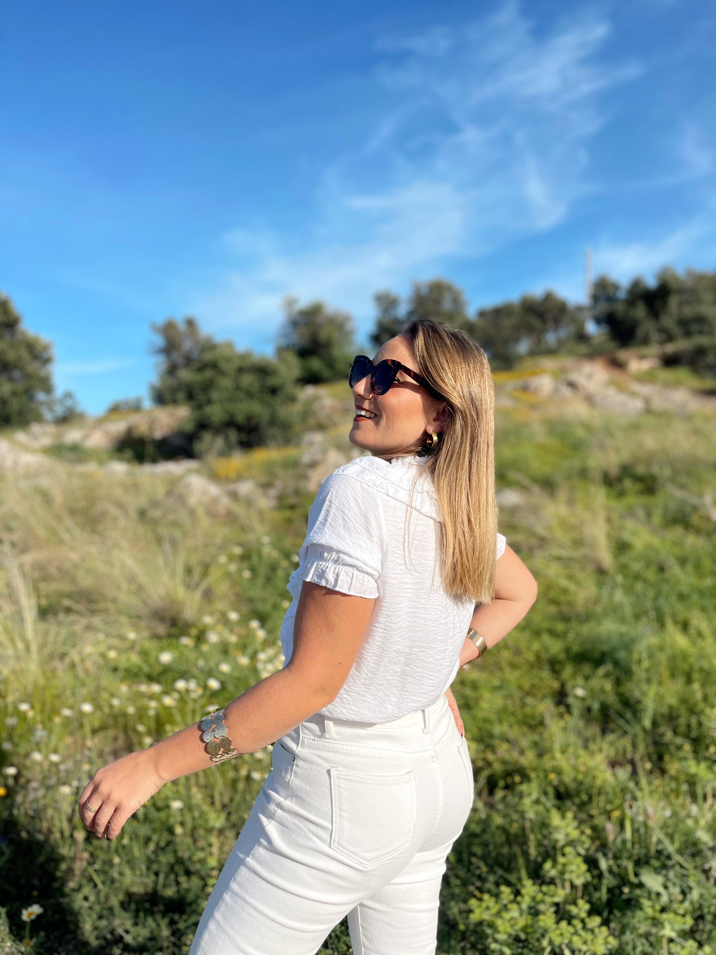 Blusa rizo blanca