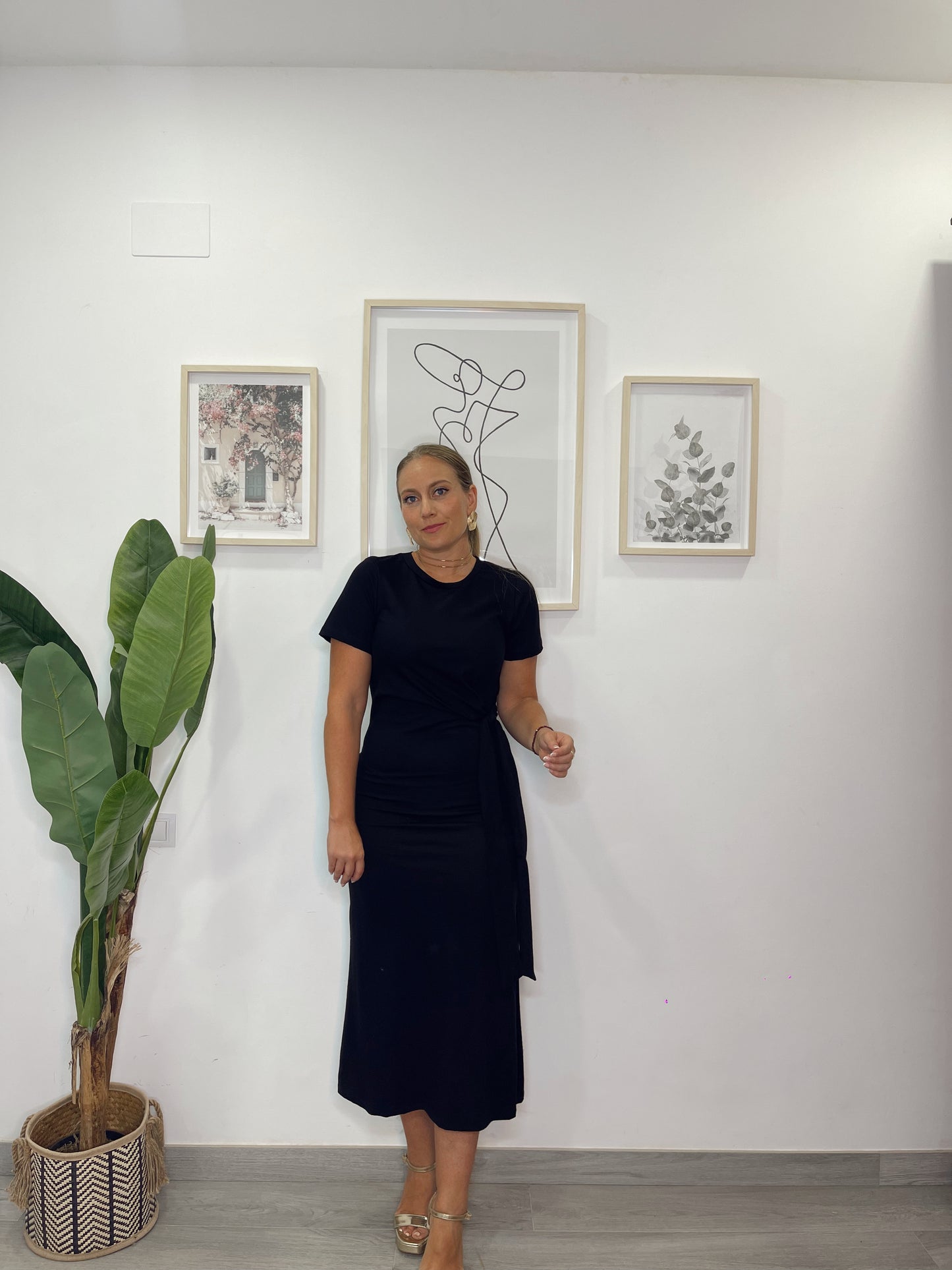 Vestido nudo negro