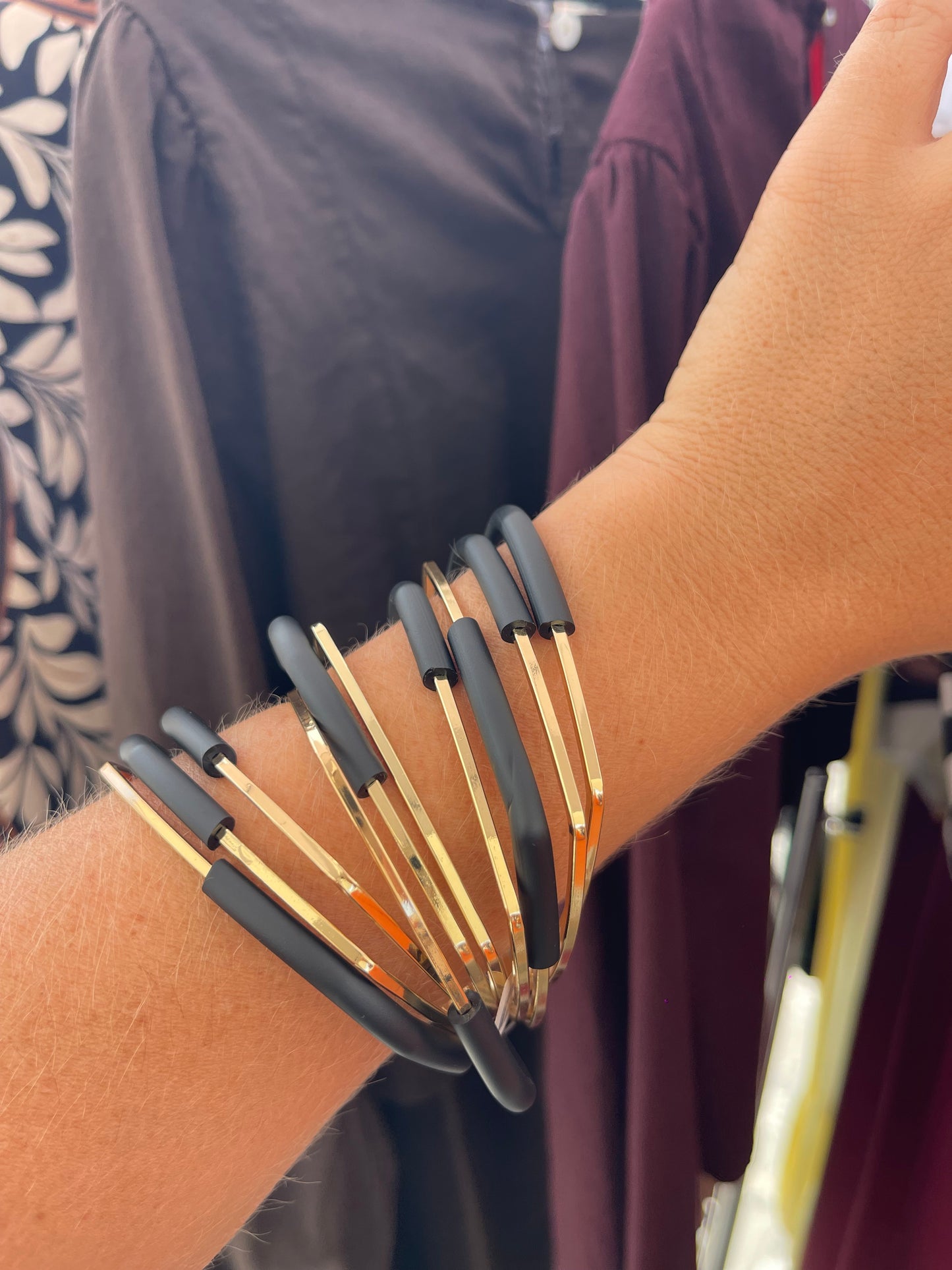 Set 10 pulseras negro