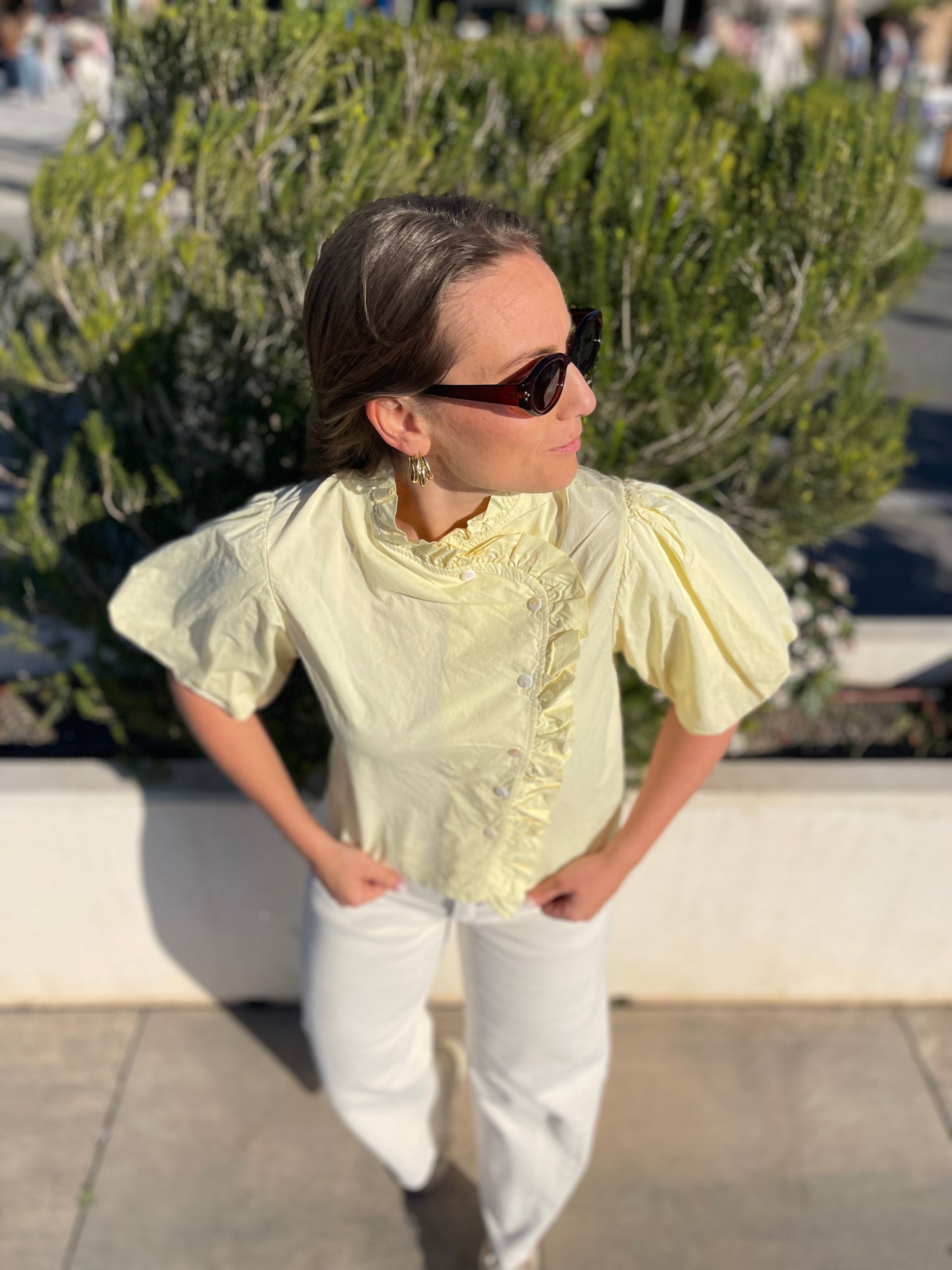 Blusa megan amarillo pastel