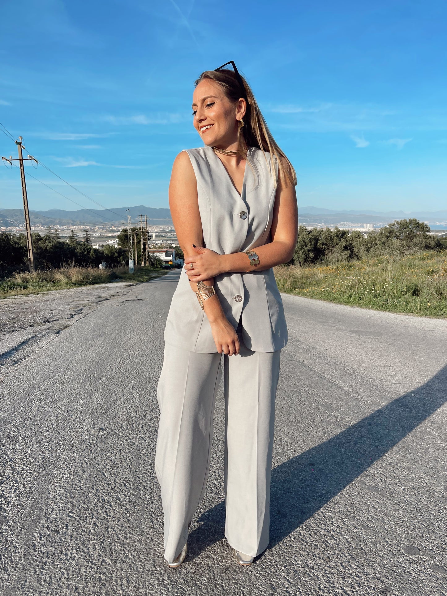 Conjunto Gloria gris