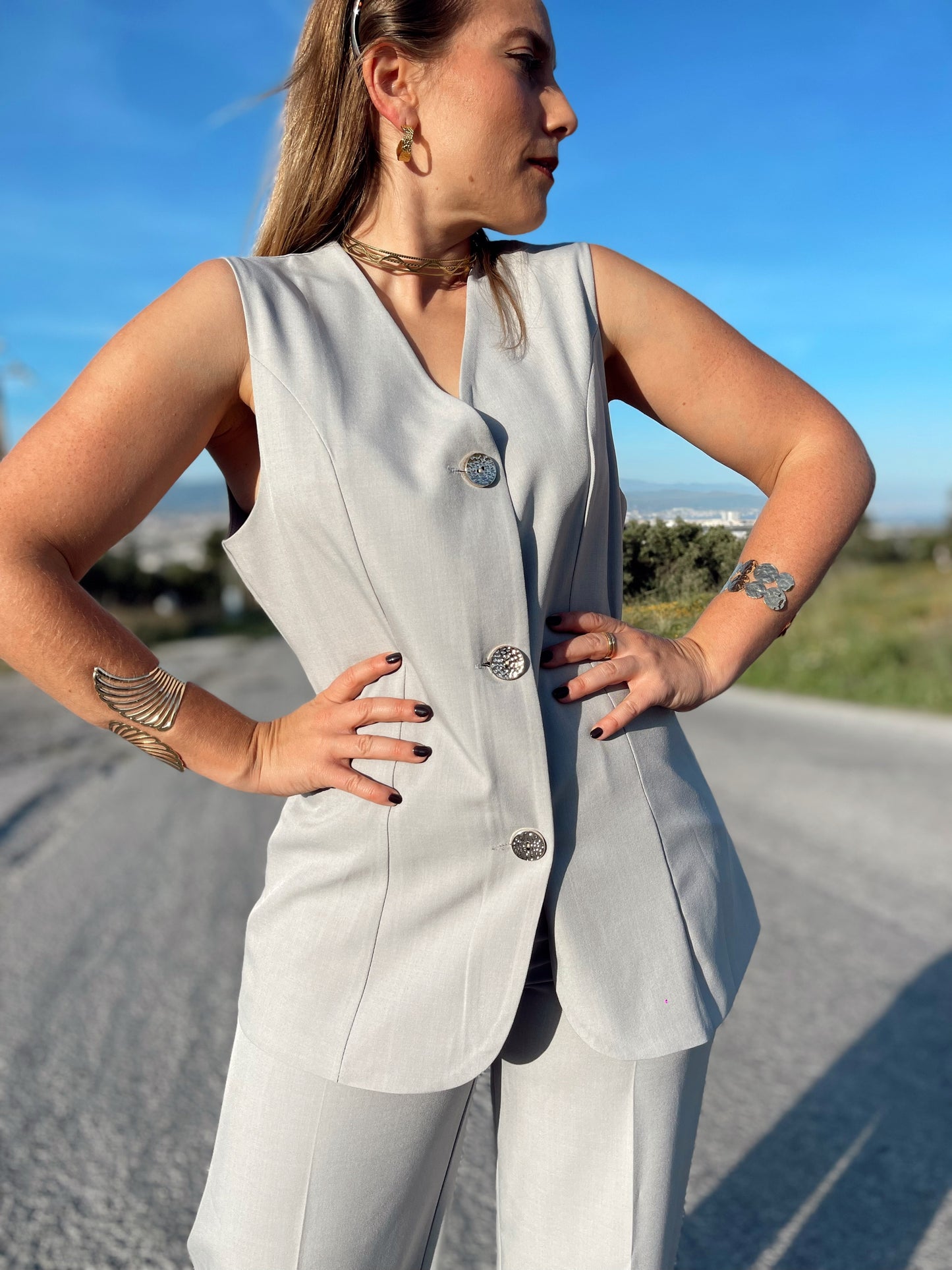 Conjunto Gloria gris