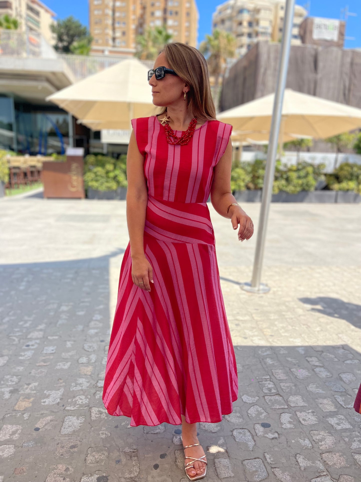 Vestido ginebra rosa