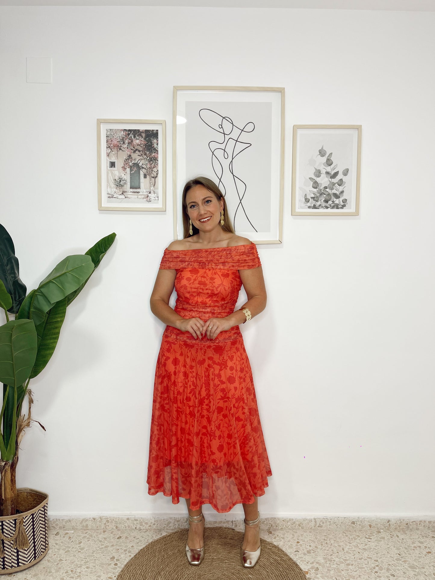 Vestido tul drapeado palabra honor