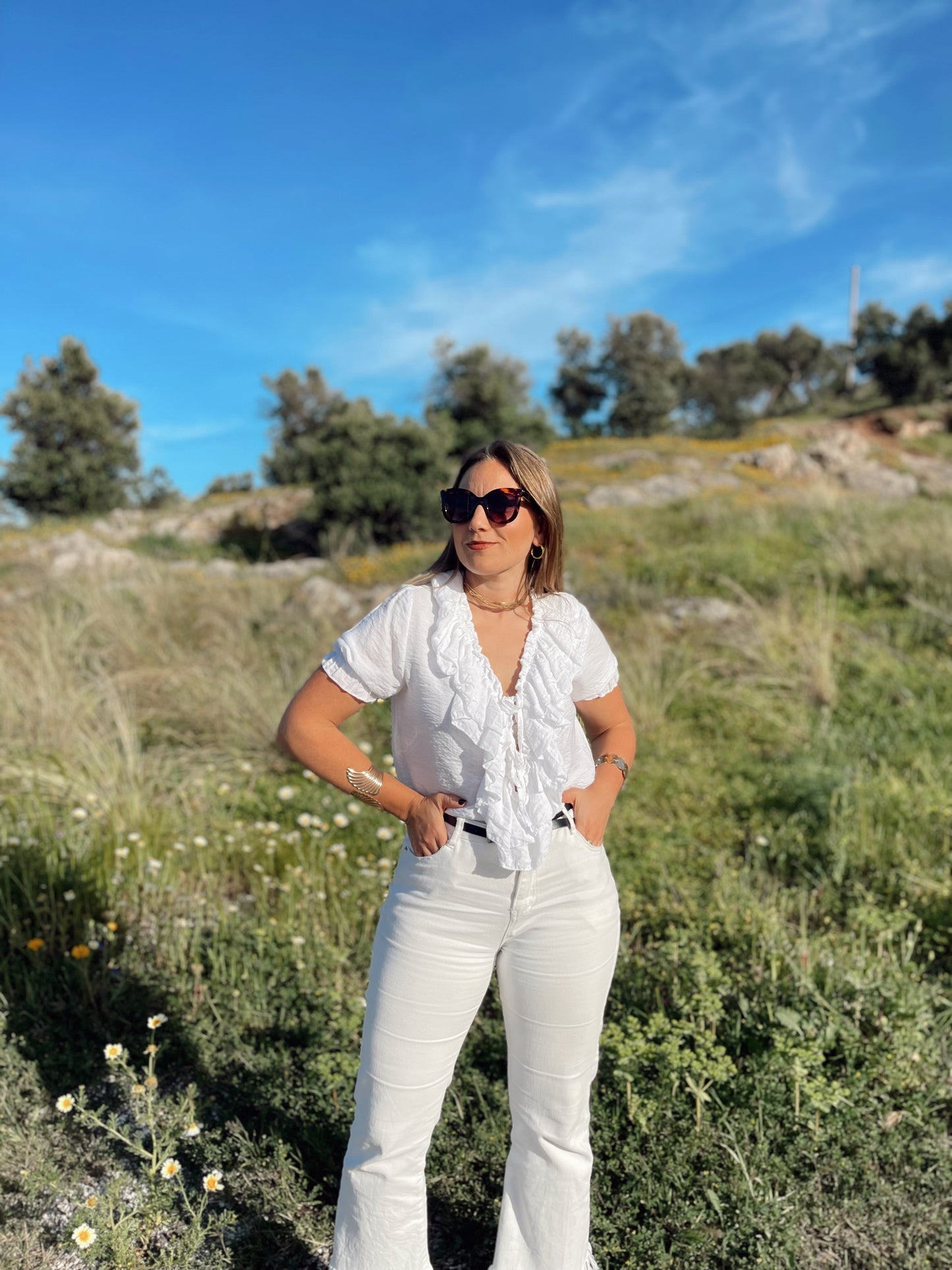 Blusa rizo blanca