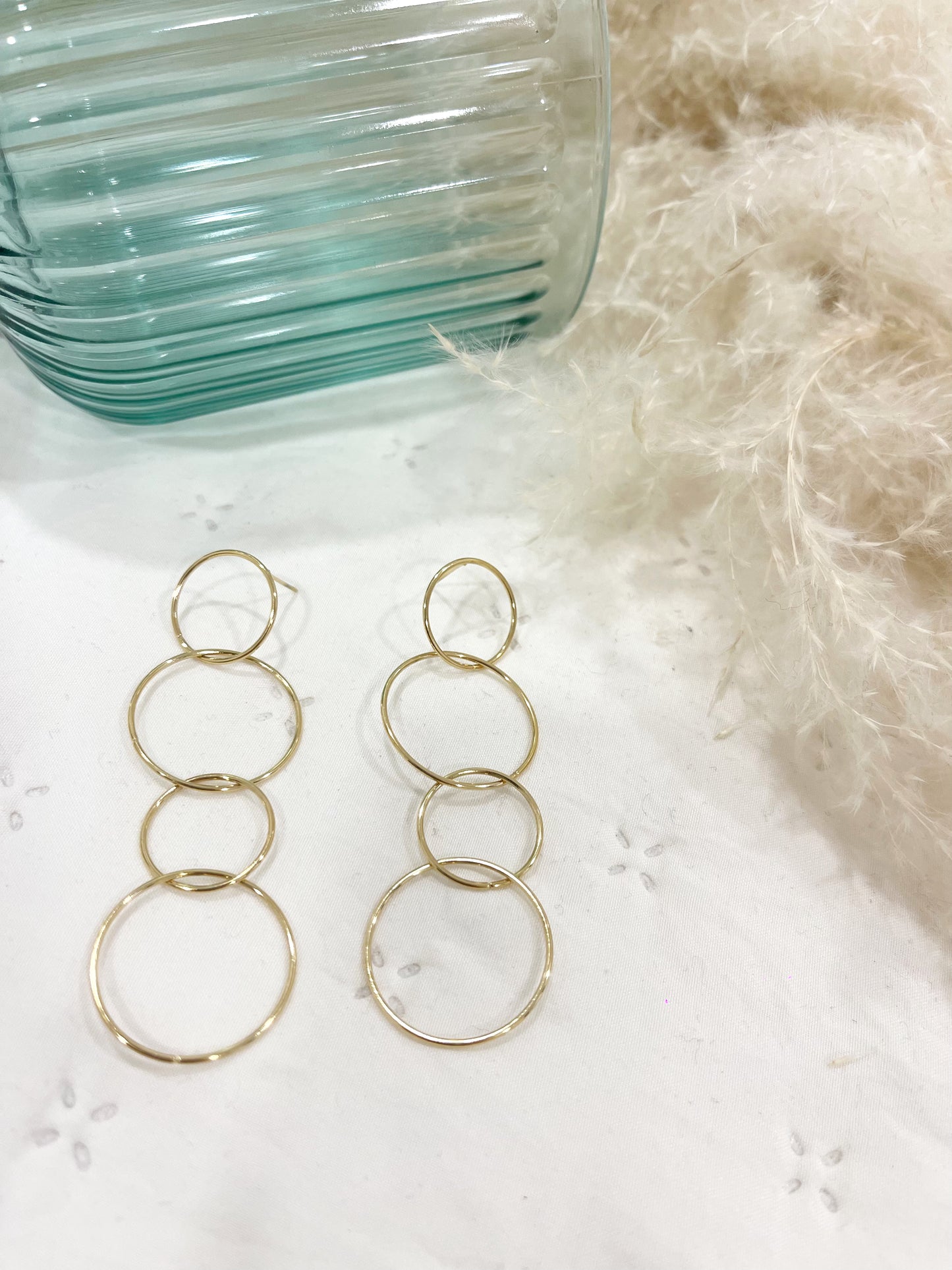 Pendientes aros en cadena