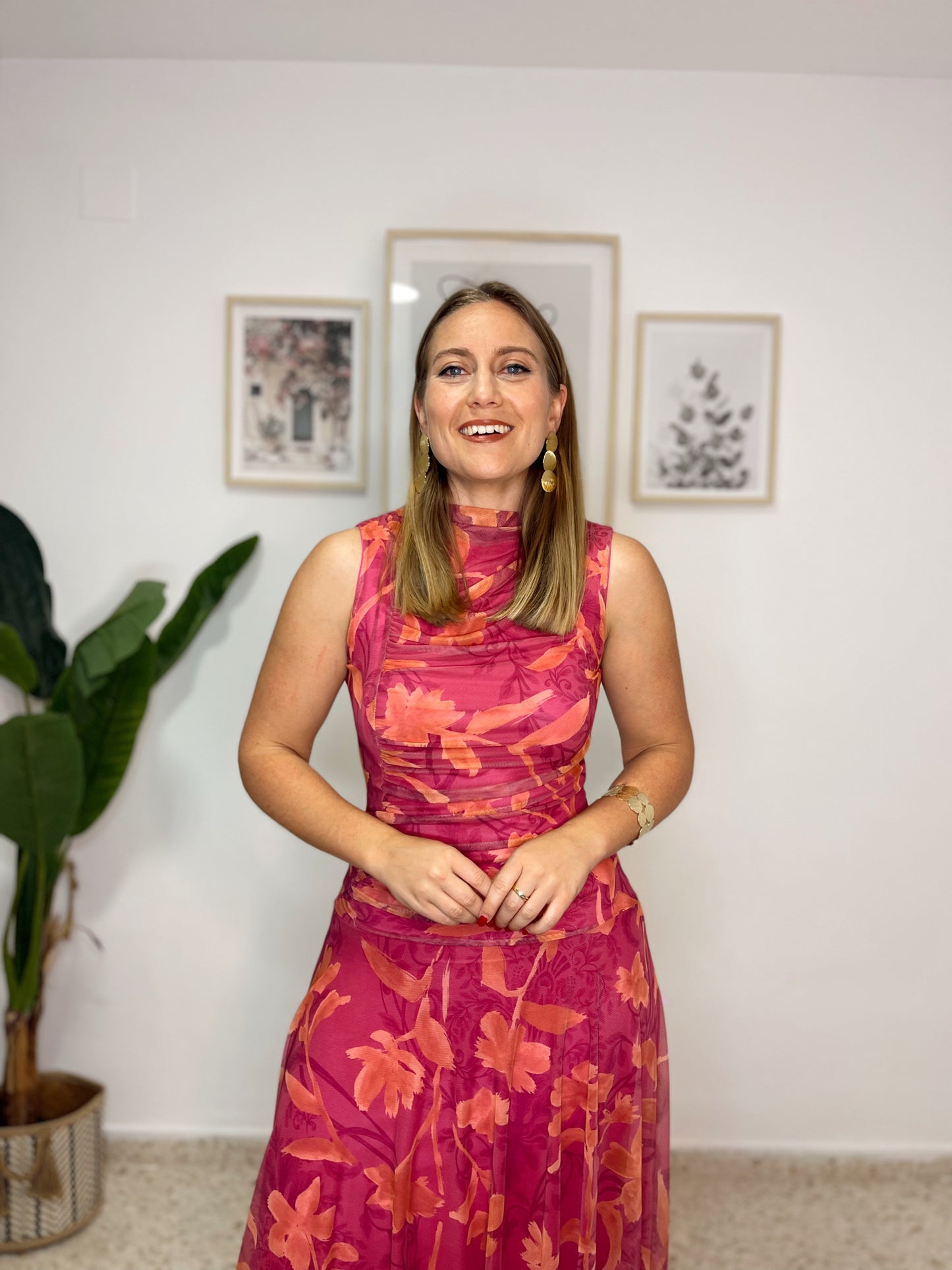 Vestido tul drapeado