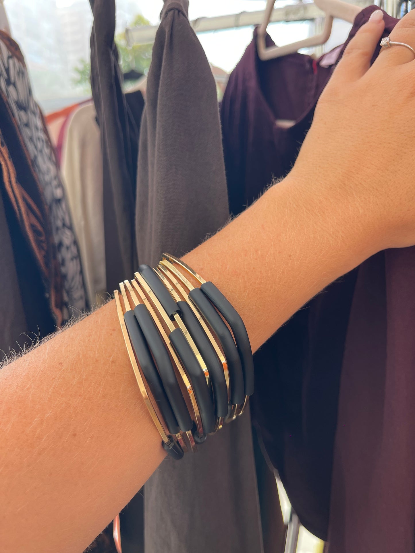 Set 10 pulseras negro