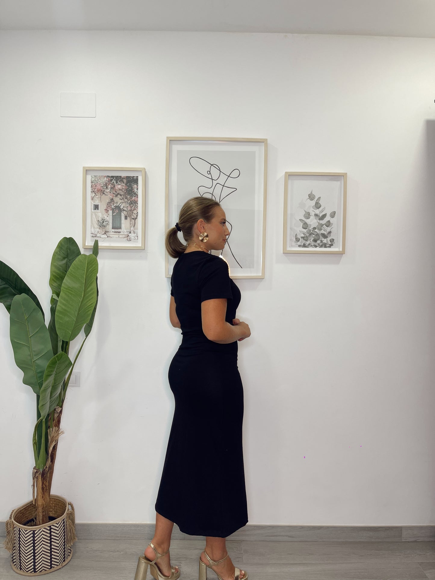 Vestido nudo negro