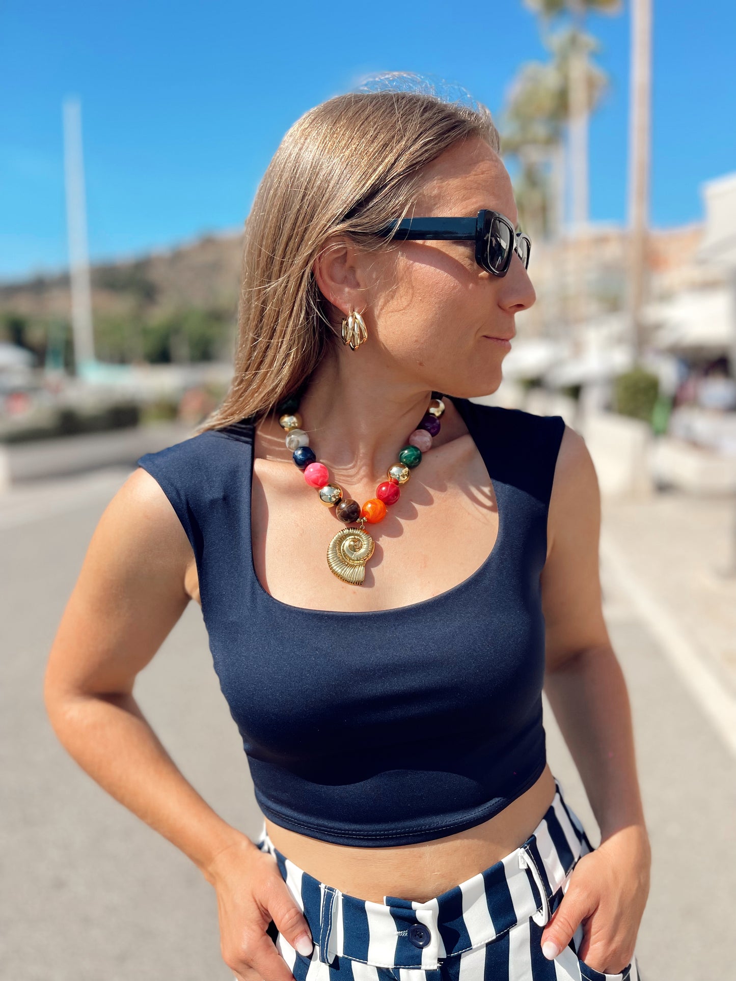Collar bolas multicolor