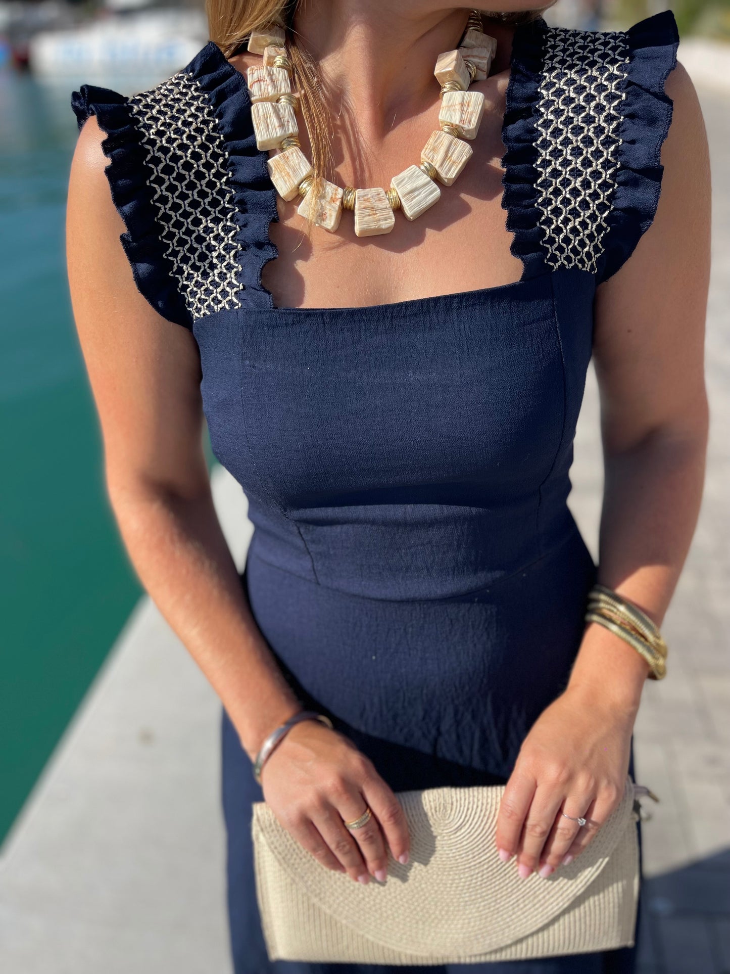 Vestido Bayona azul marino