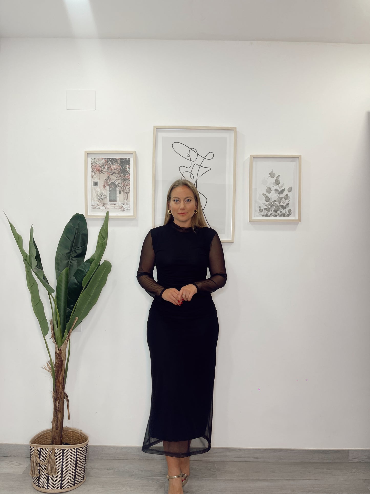 Vestido tul drapeado