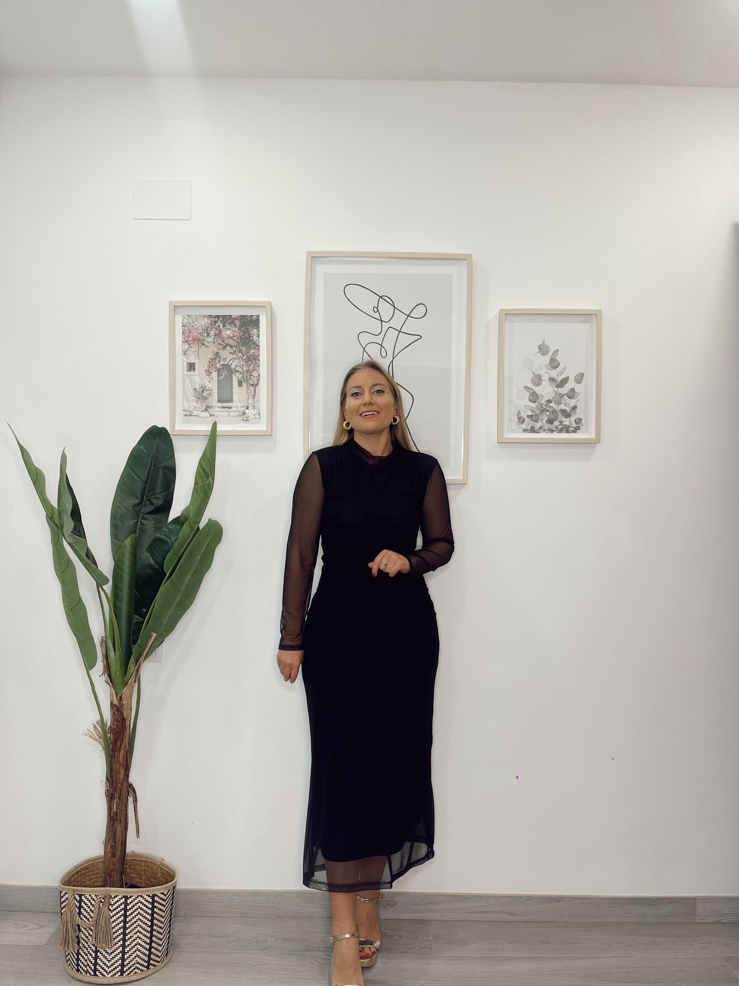 Vestido tul drapeado