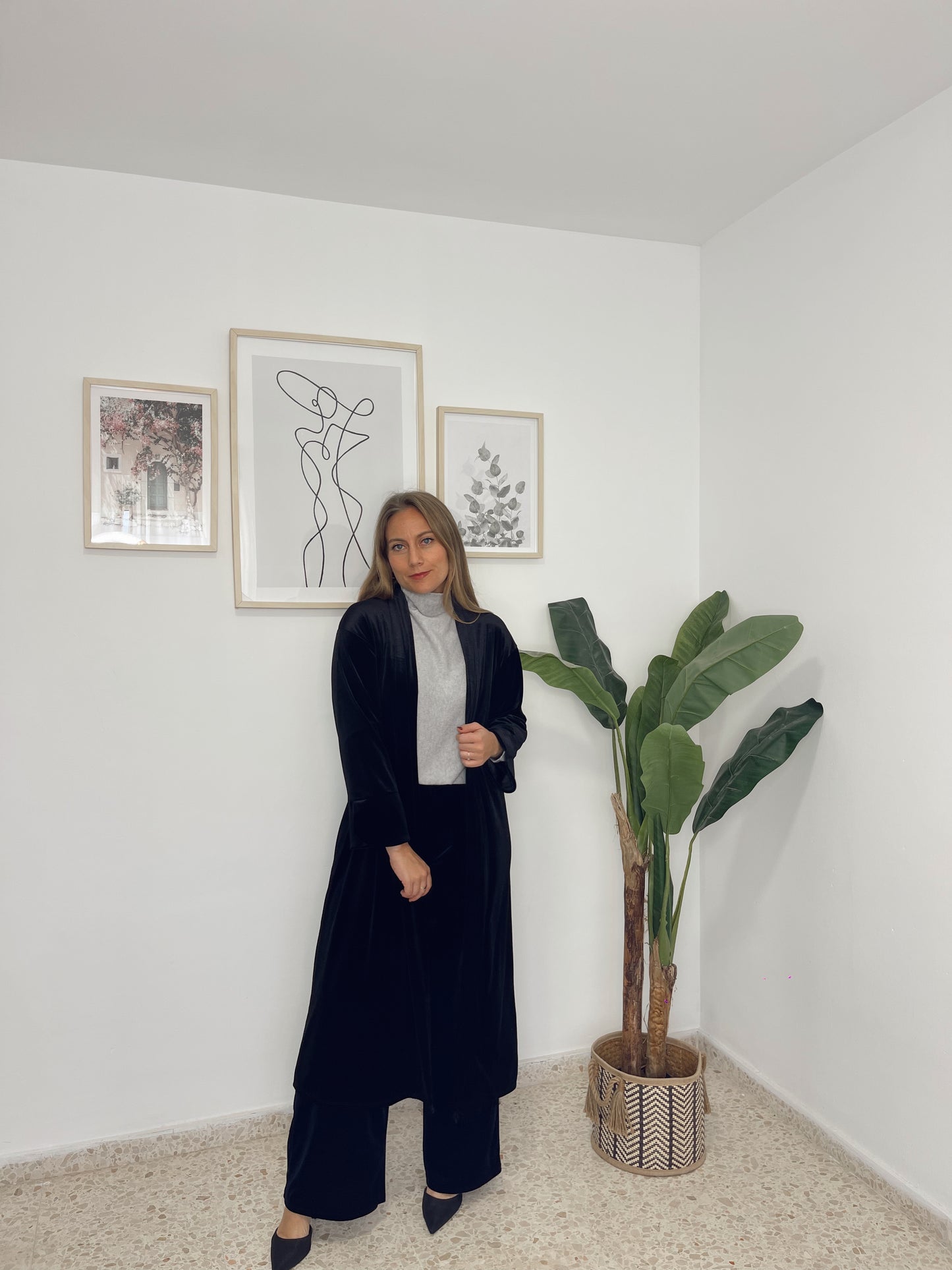 Pantalon terciopelo negro