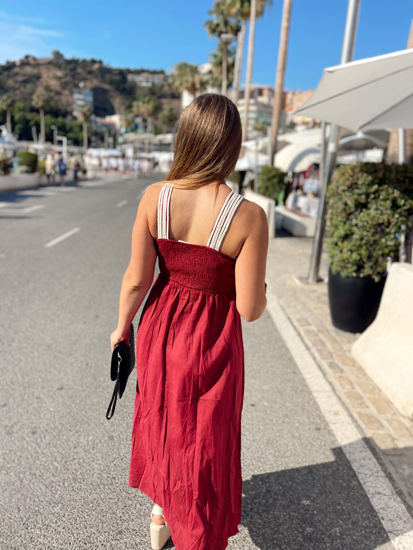 Vestido Orly burdeos