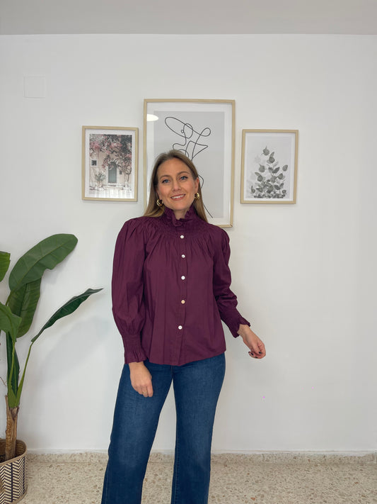Camisa Piamonte burdeos