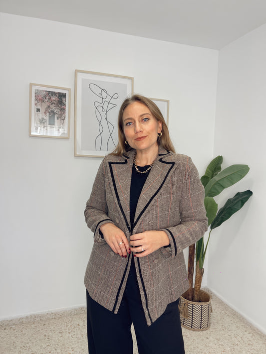 Chaqueta Blazer espiga forrada