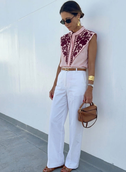 Blusa fiorentina rosa