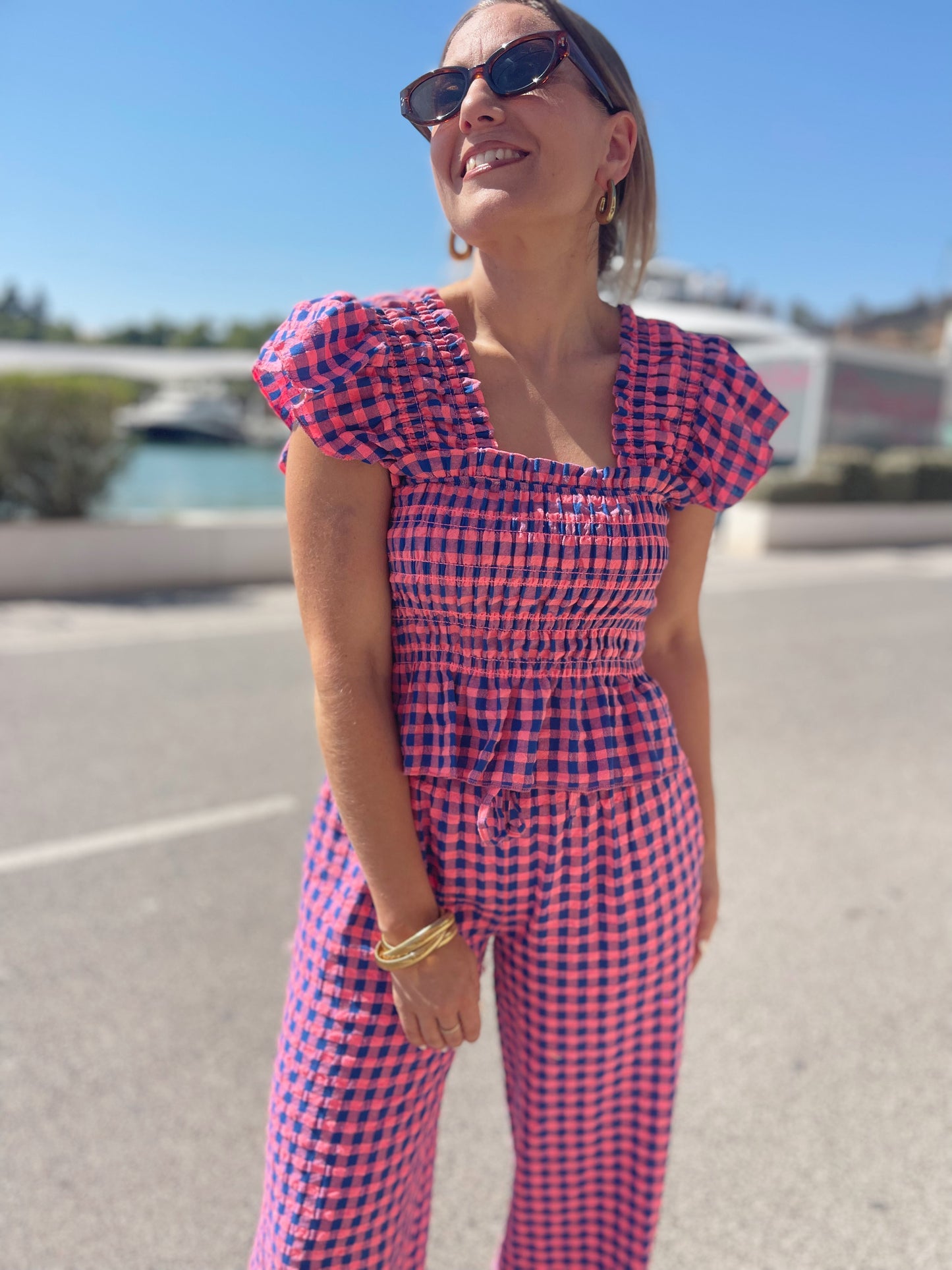 Conjunto cuadros flúor rosa