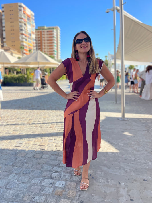 Vestido multicolor alegra