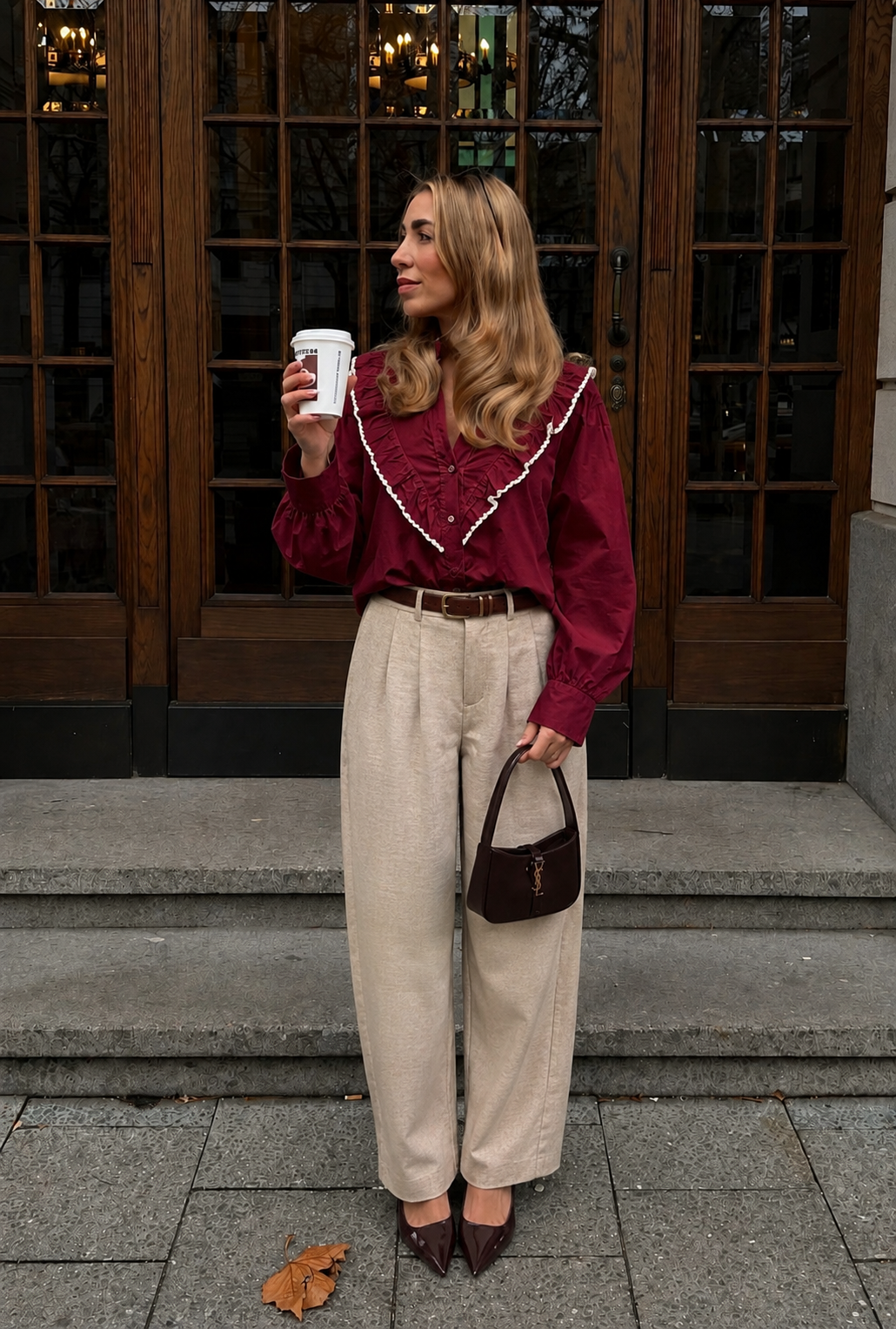 Blusa Margaret Burdeos