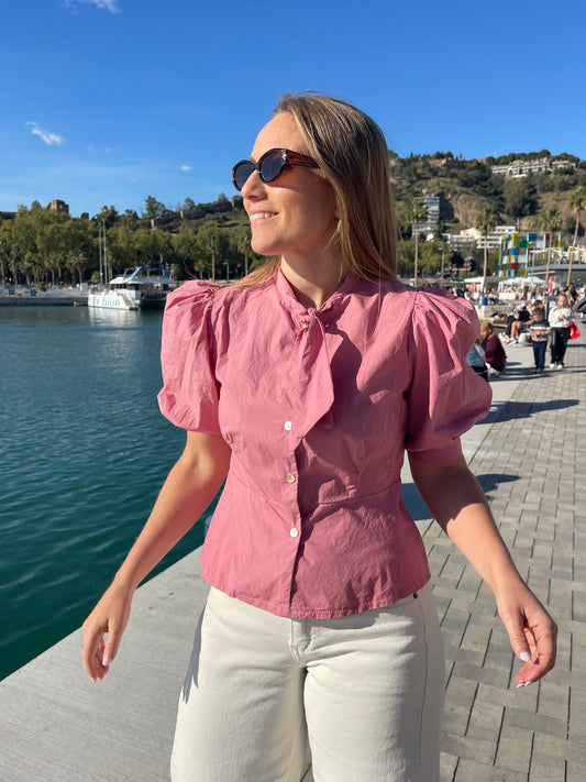 Blusa Eugenia rosa