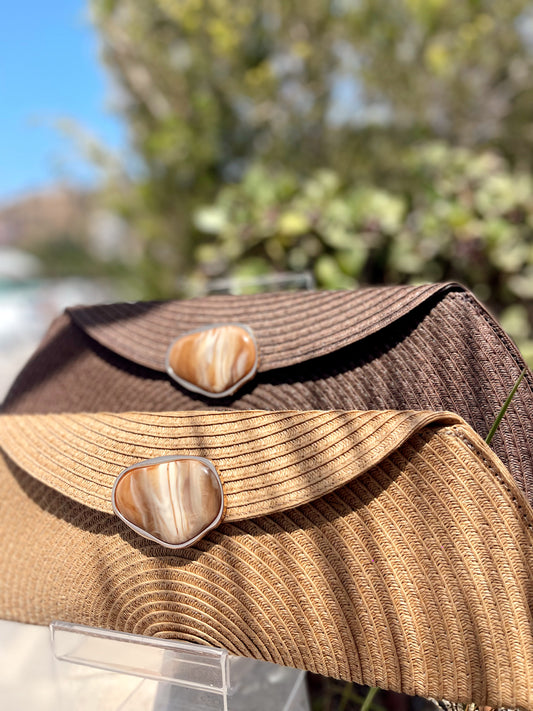 Clutch rafia piedra