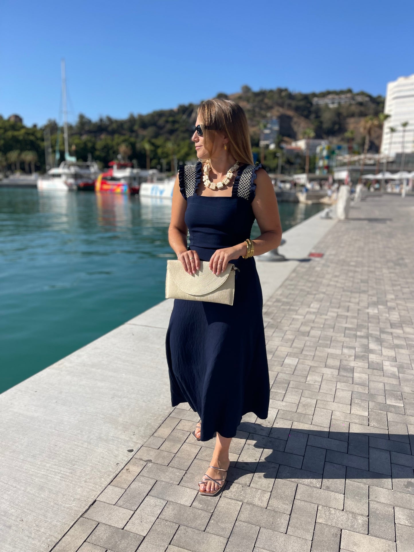Vestido Bayona azul marino