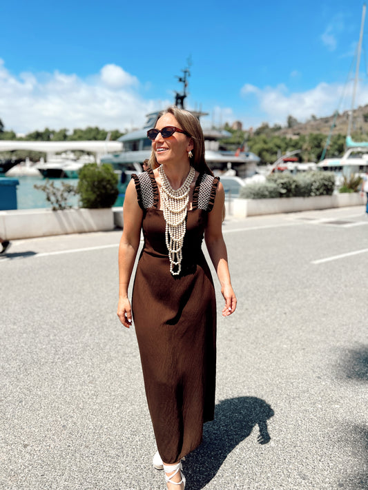 Vestido Bayona chocolate