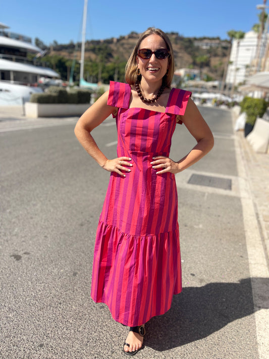 Vestido grace rosa y morado