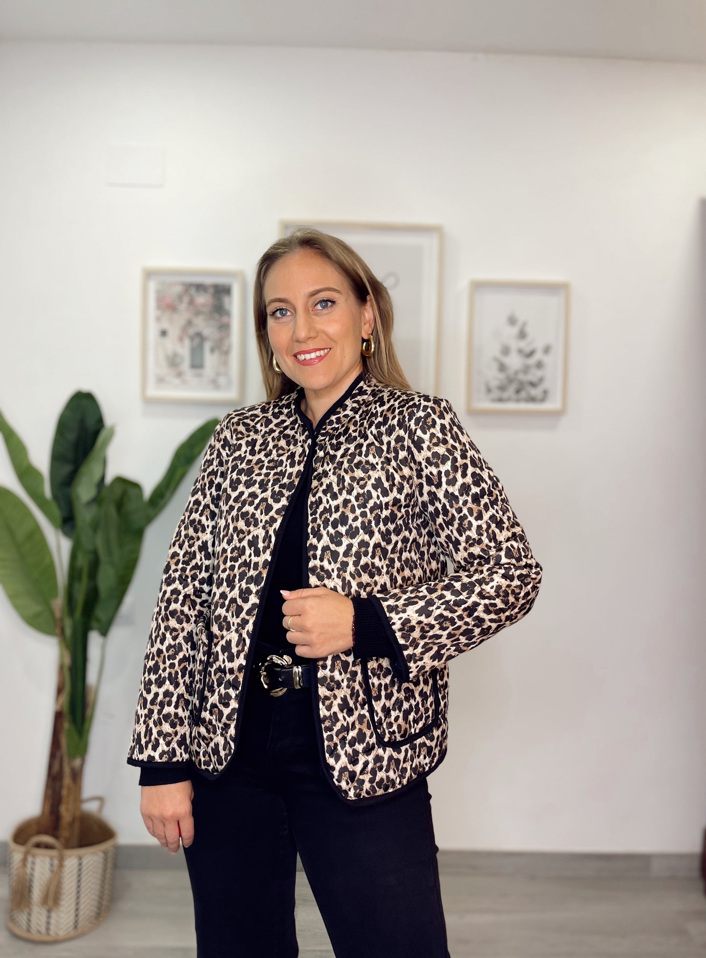 Chaqueta acolchada print