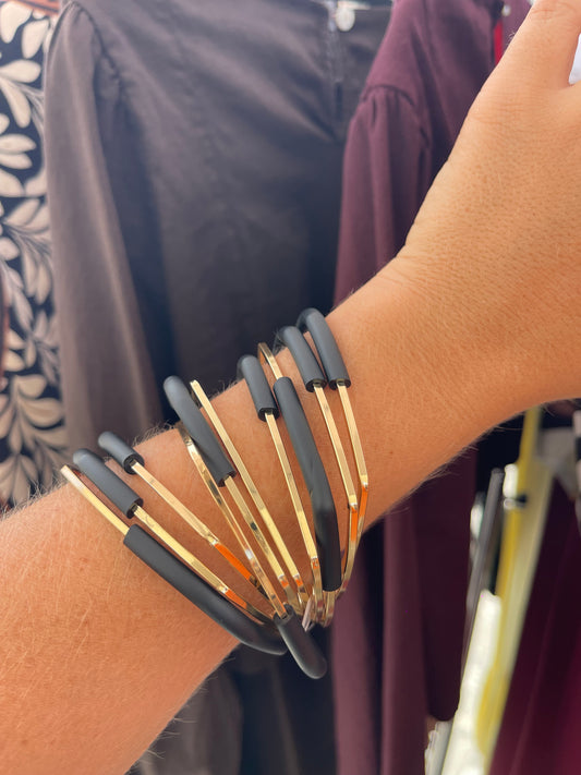 Set 10 pulseras negro