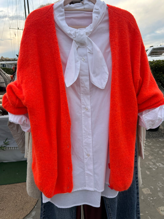 Chaqueta naranja punto