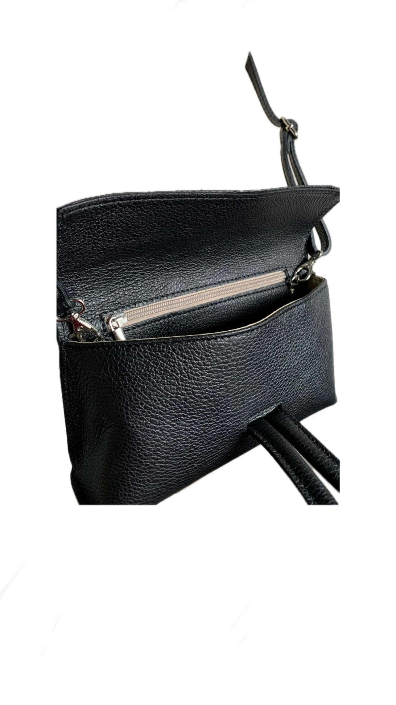 Bolso de mano y bandolera de piel negro