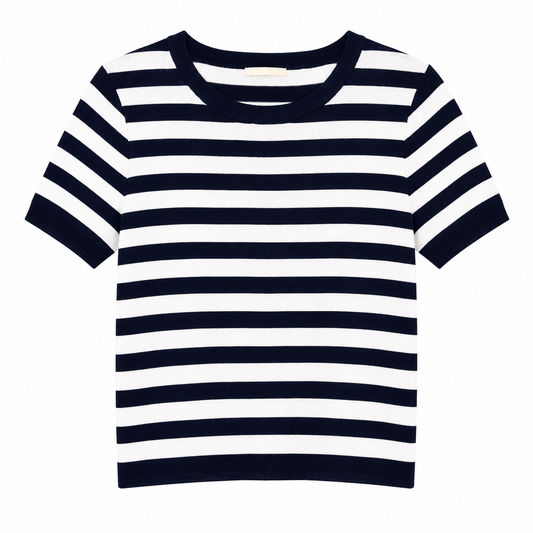 Camiseta rayas azul marino  punto de verano