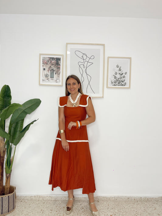 Vestido marta teja