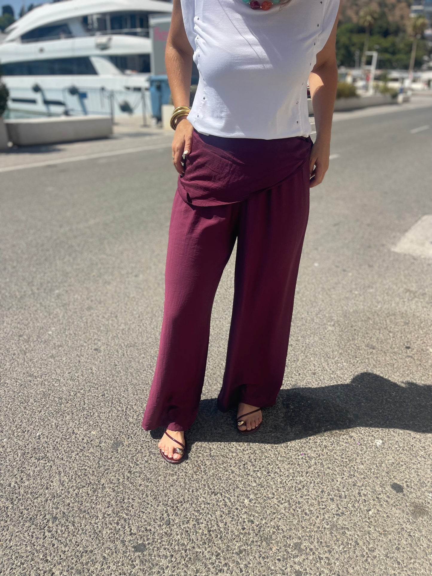 Pantalón con pañuelo cintura