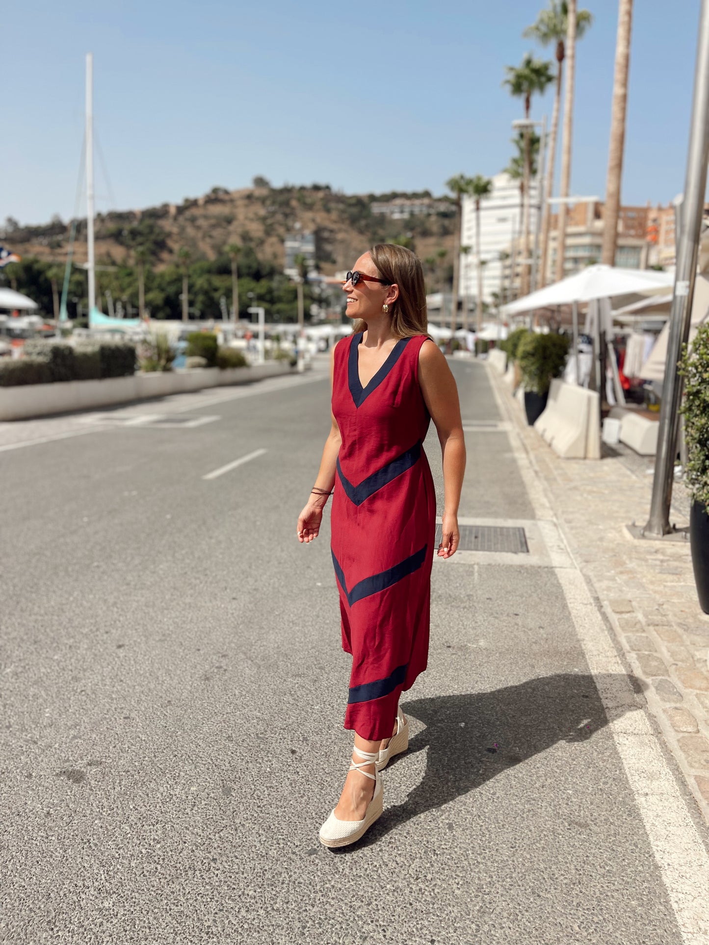 Vestido Debora Burdeos
