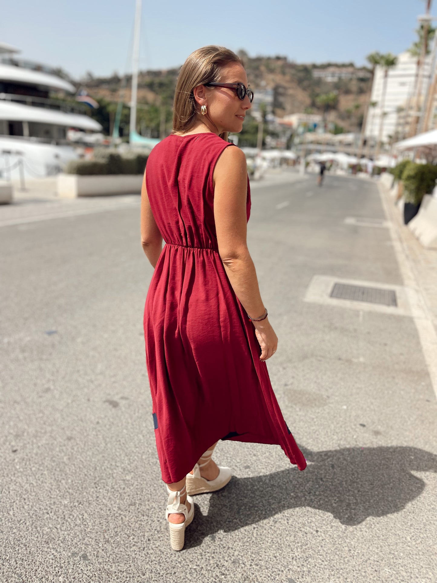 Vestido Debora Burdeos