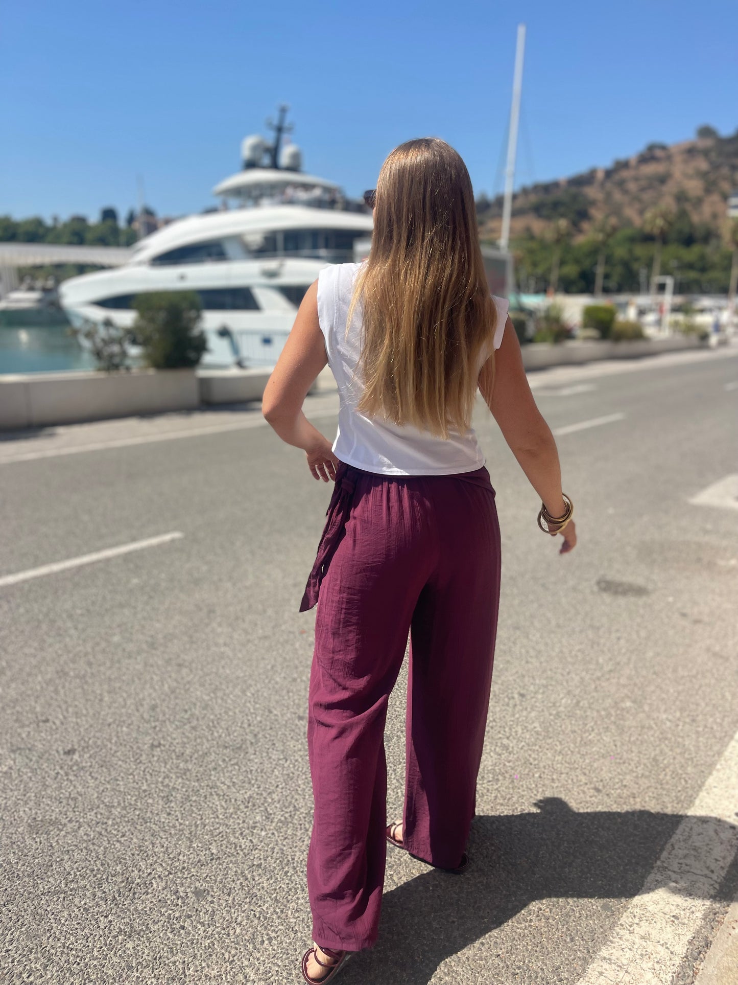 Pantalón con pañuelo cintura