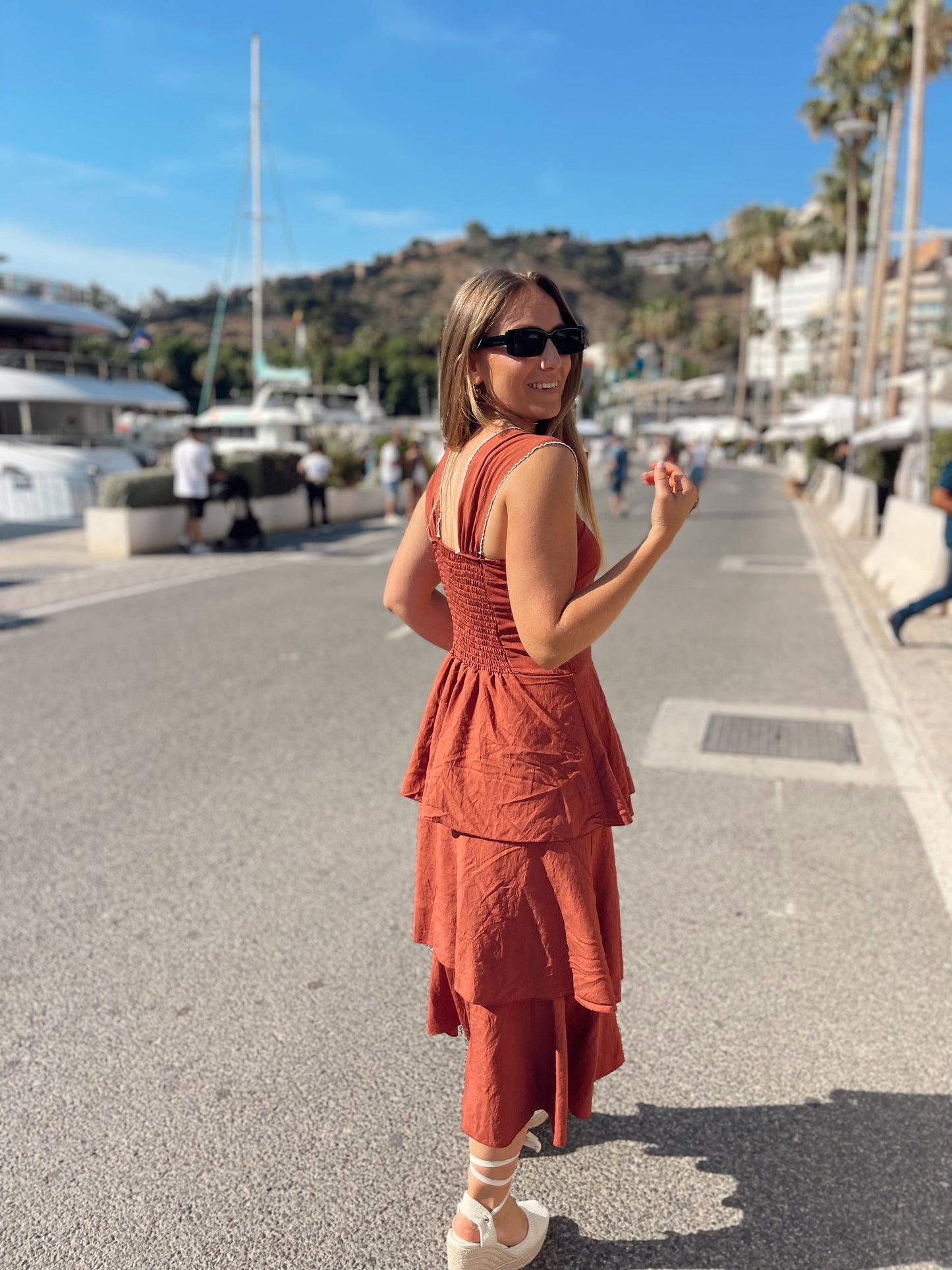 Vestido Paola teja