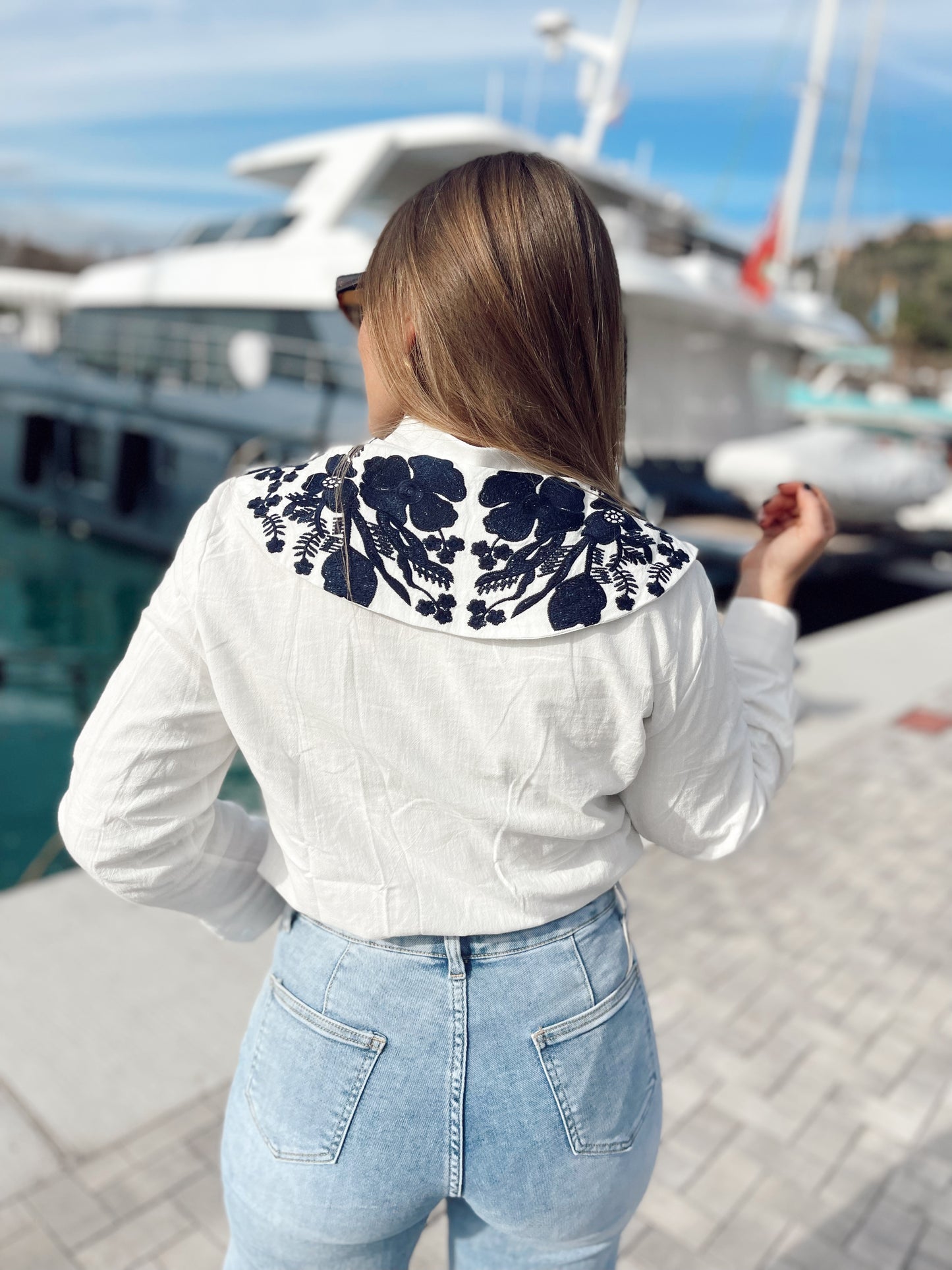 Vaquero elástico light blue