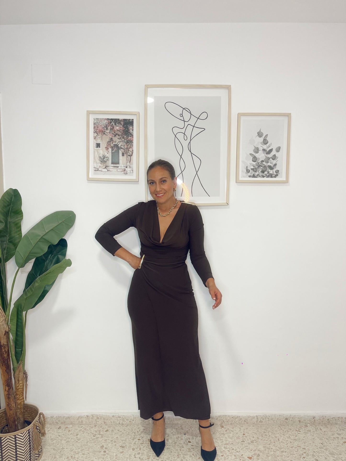 Vestido tifany marrón